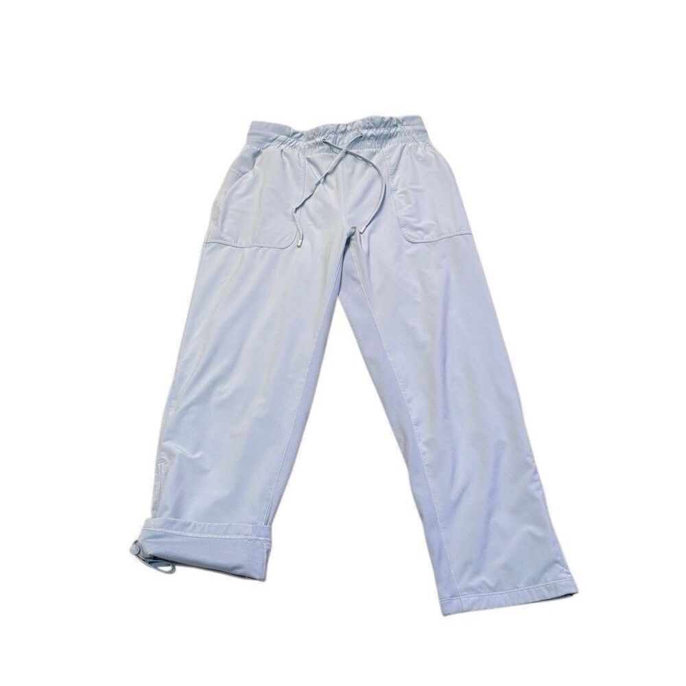 Lululemon Womens Beyond the Studio Lined Crop Pants Size 8 Blue